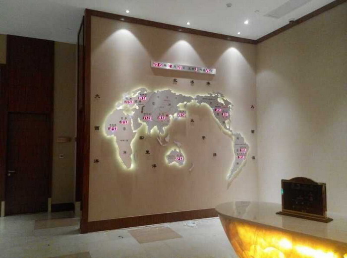 世界時(shí)間電子鐘/創(chuàng)意世界地圖掛鐘/酒店時(shí)差鐘裝飾鐘/大堂時(shí)鐘